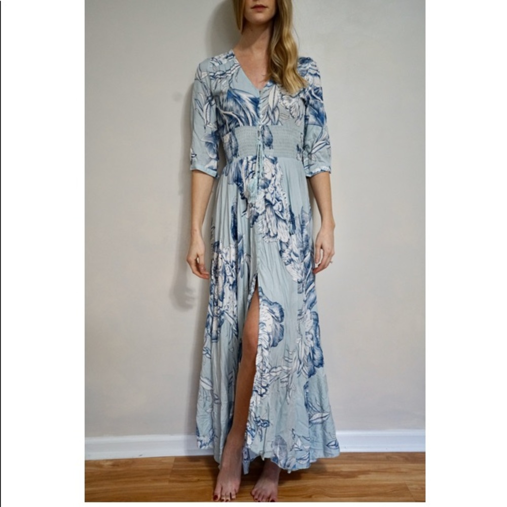 Blue Floral Maxi